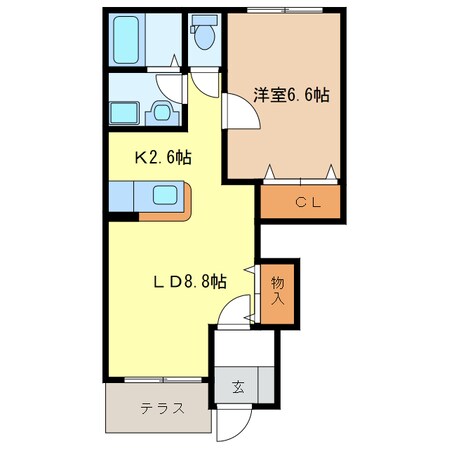 チアーズシャンパーニュ(北棟)の物件間取画像